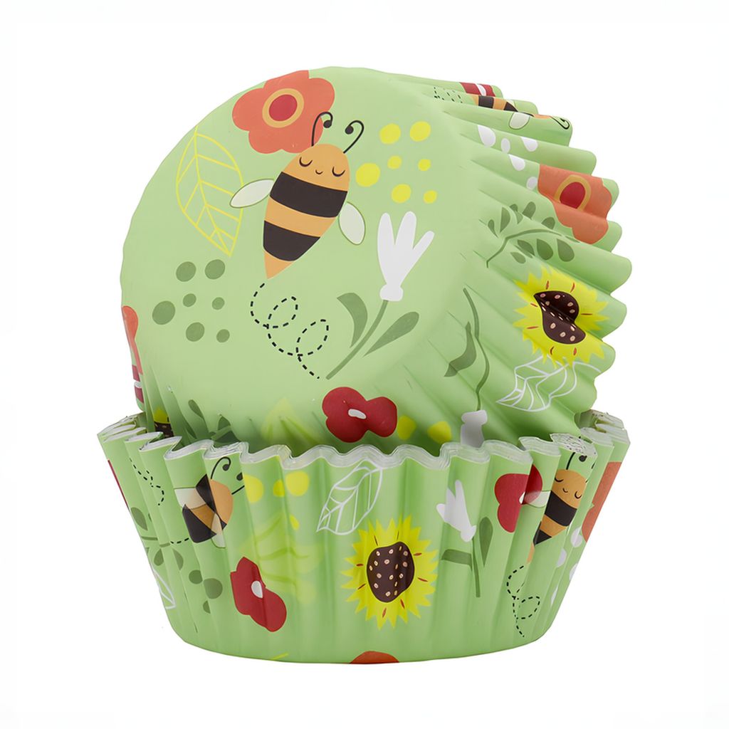 Alu-papírové košíčky na cupcaky – Včelky (30 ks)
