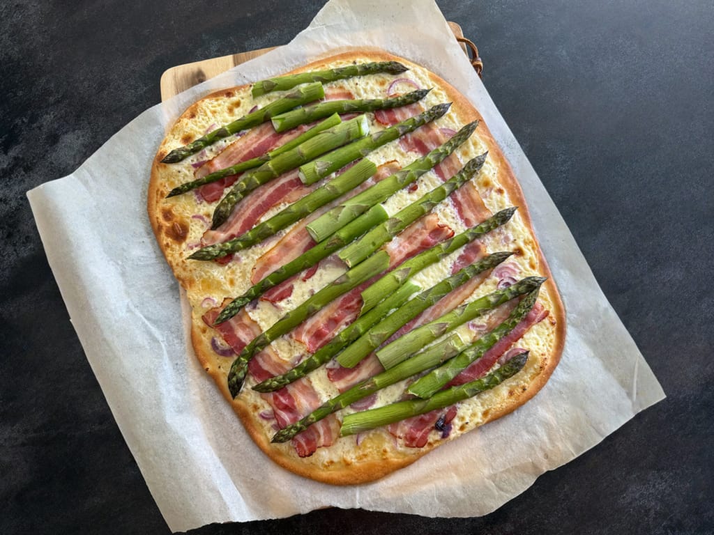 Savory Asparagus Tart with Bacon and Yogurt