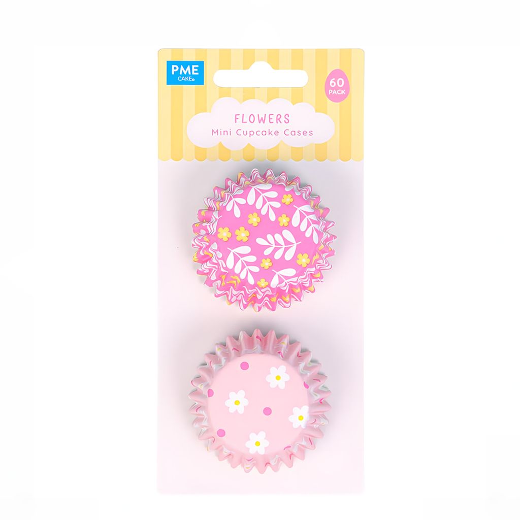 Alu-papírové mini košíčky na cupcaky – Velikonoční květy (60 ks)
