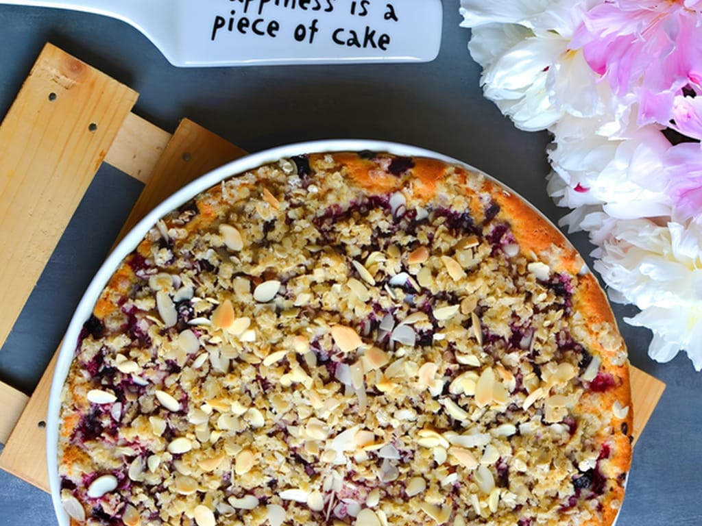 Bublanina with Summer Fruit and Crunchy Crumble