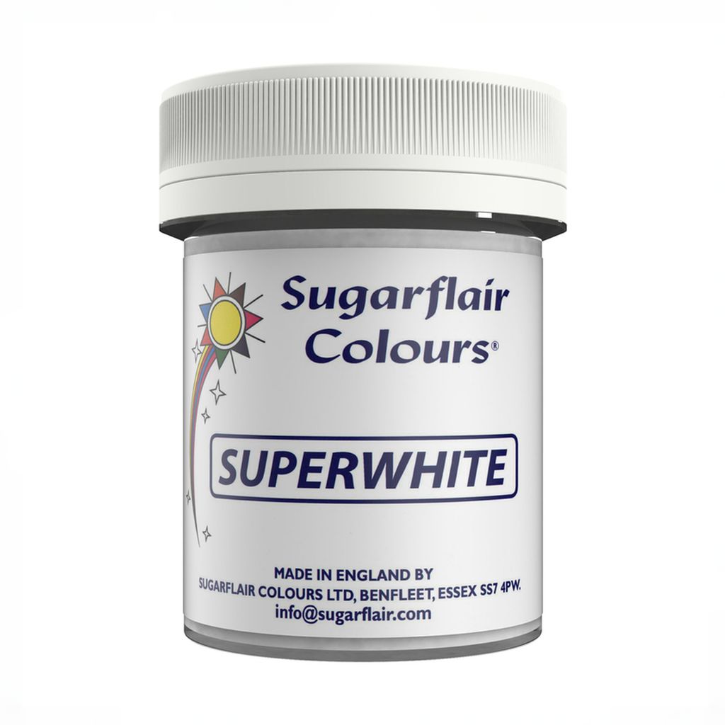 Superbílá barva do polev Sugarflair (20 g)