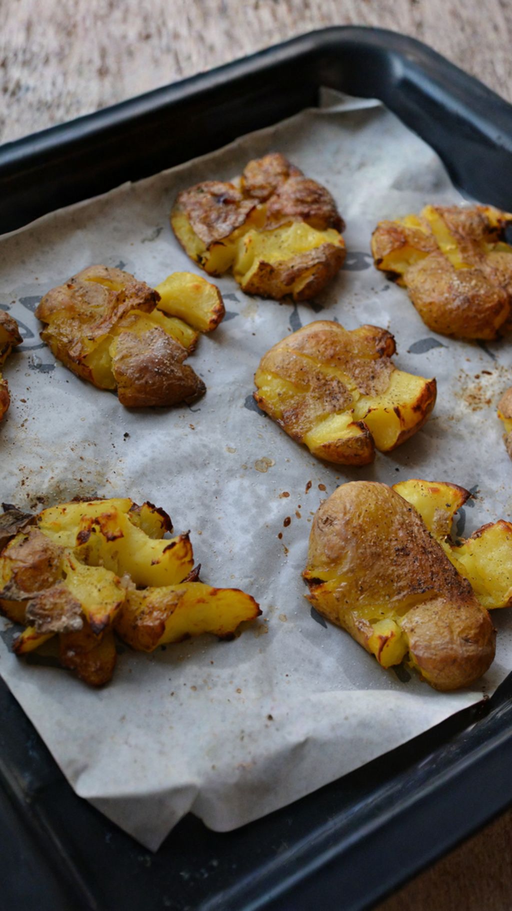 Bake until crispy