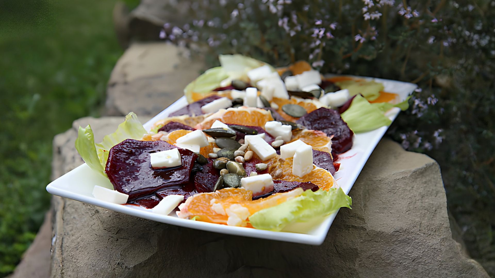 Carpaccio z červené řepy a pomeranče