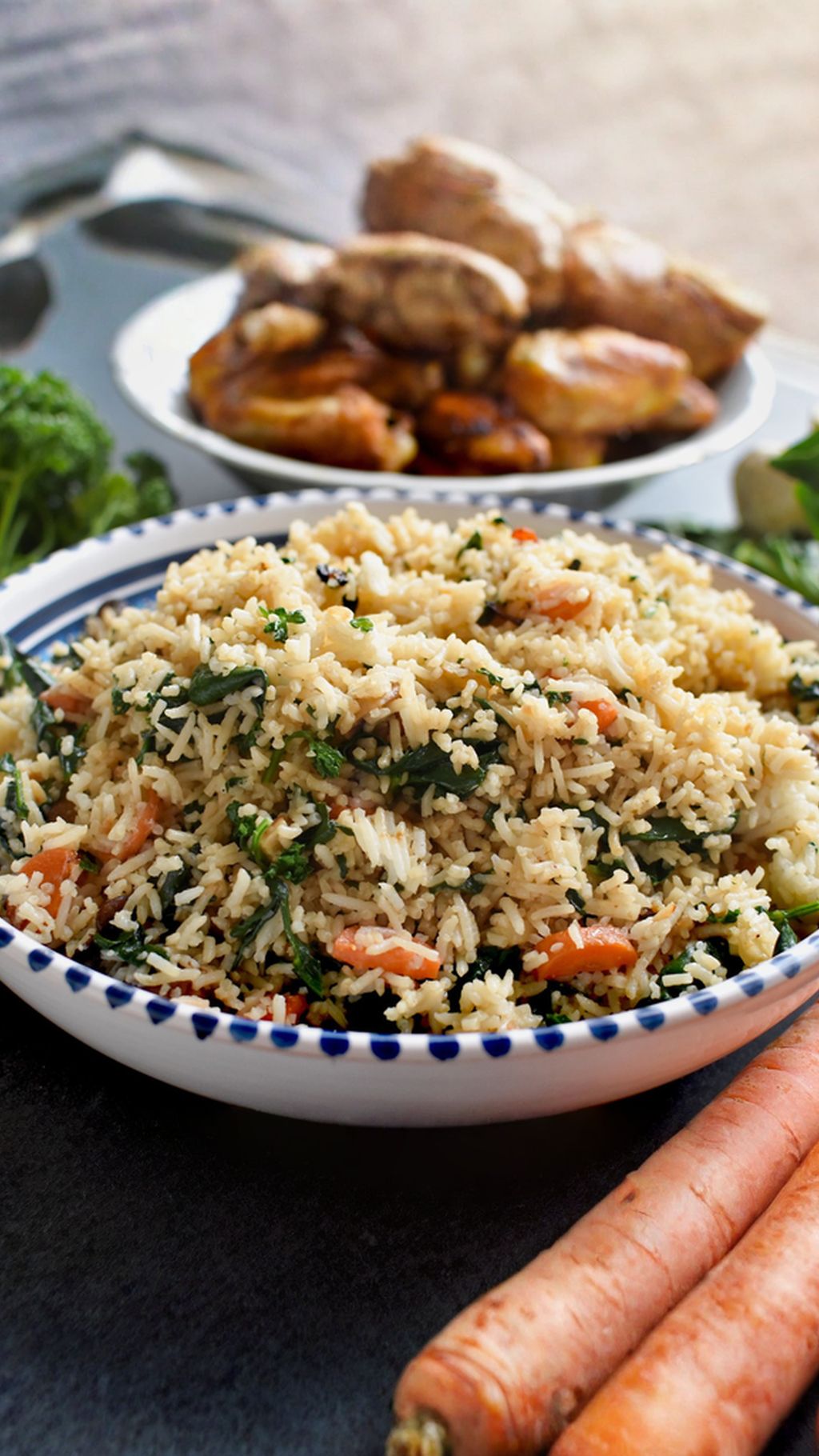Fry with the rice