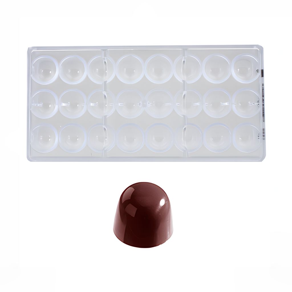Chocolate World Polycarbonate Praline Mould – Cone (24 pcs, Ø 29 × 25 mm)
