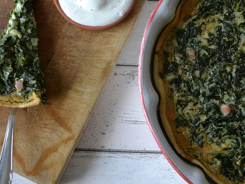 Velikonoční quiche s medvědím česnekem