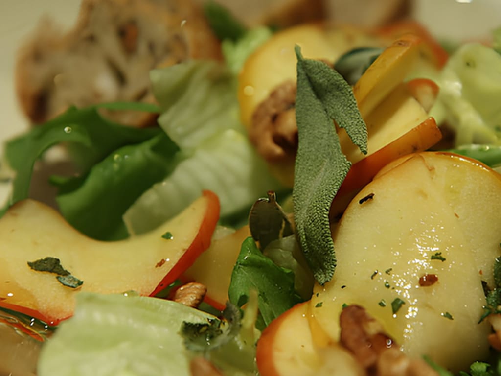 Apple, Walnut and Crispy Sage Leaf Salad