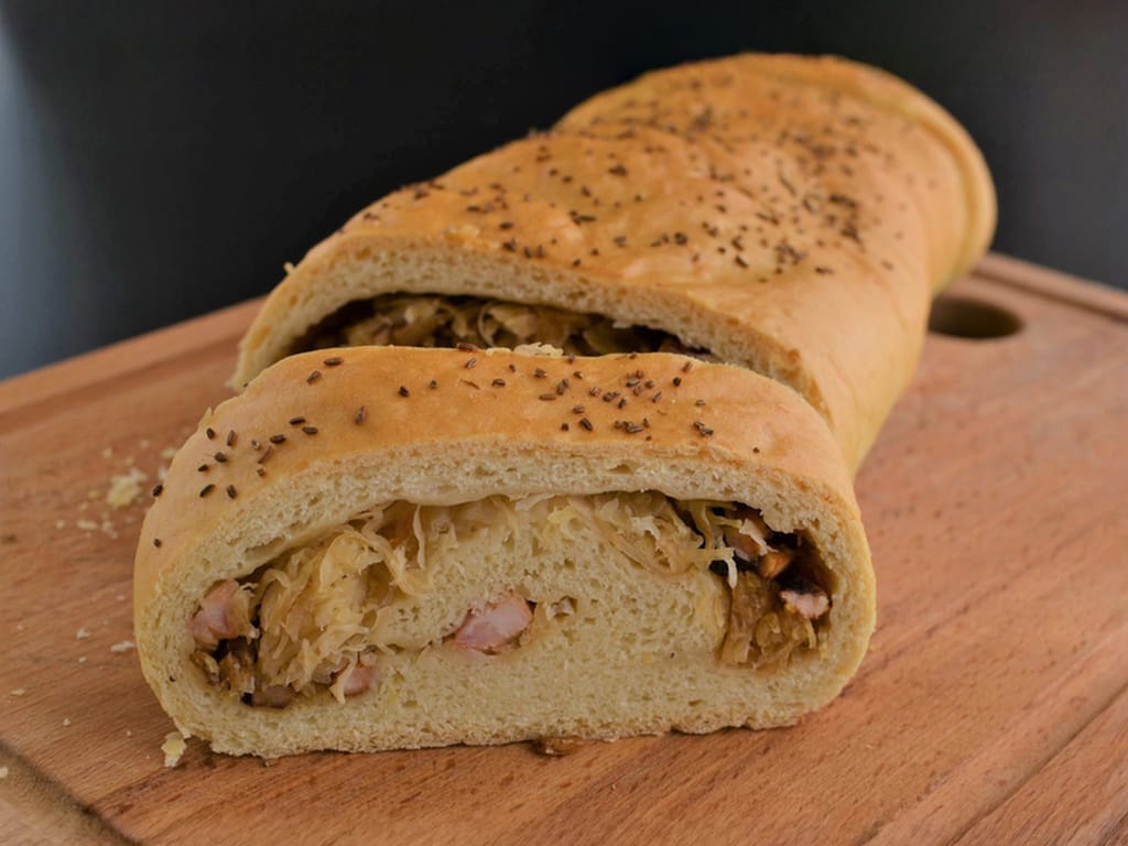 Autumn Strudel with Cabbage and Bacon