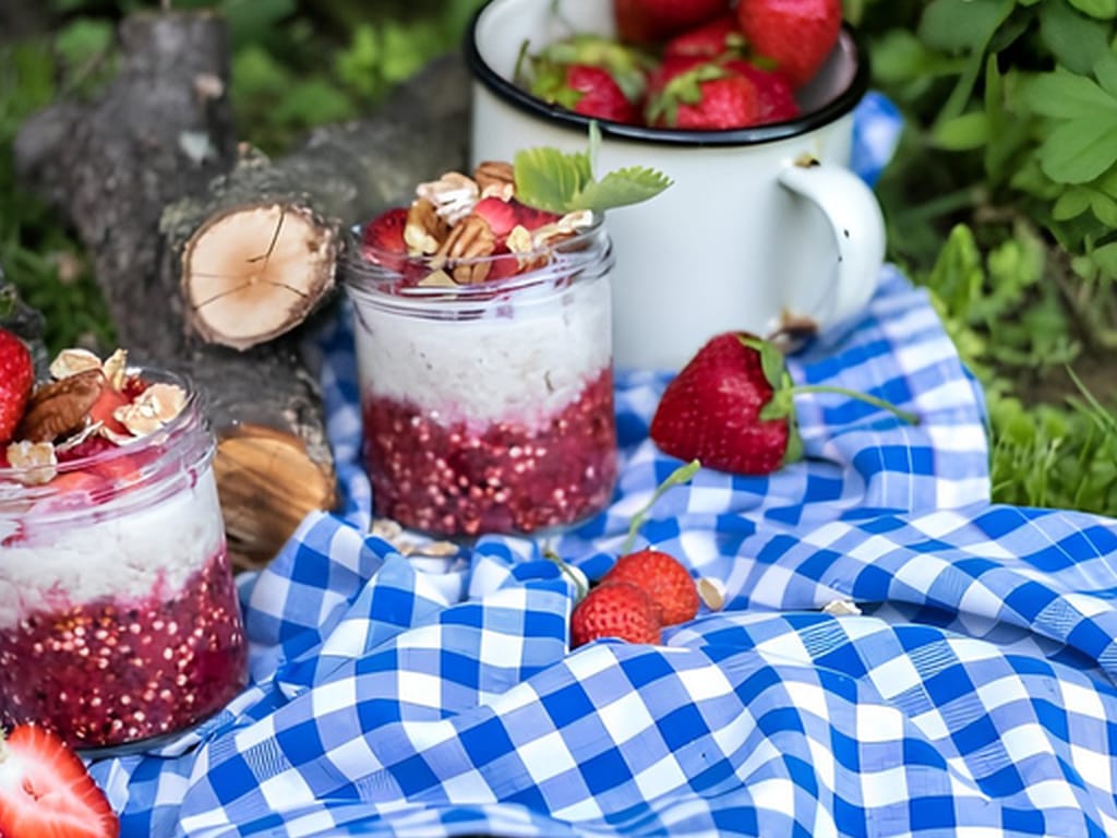 Breakfast with Strawberry Chia Jam