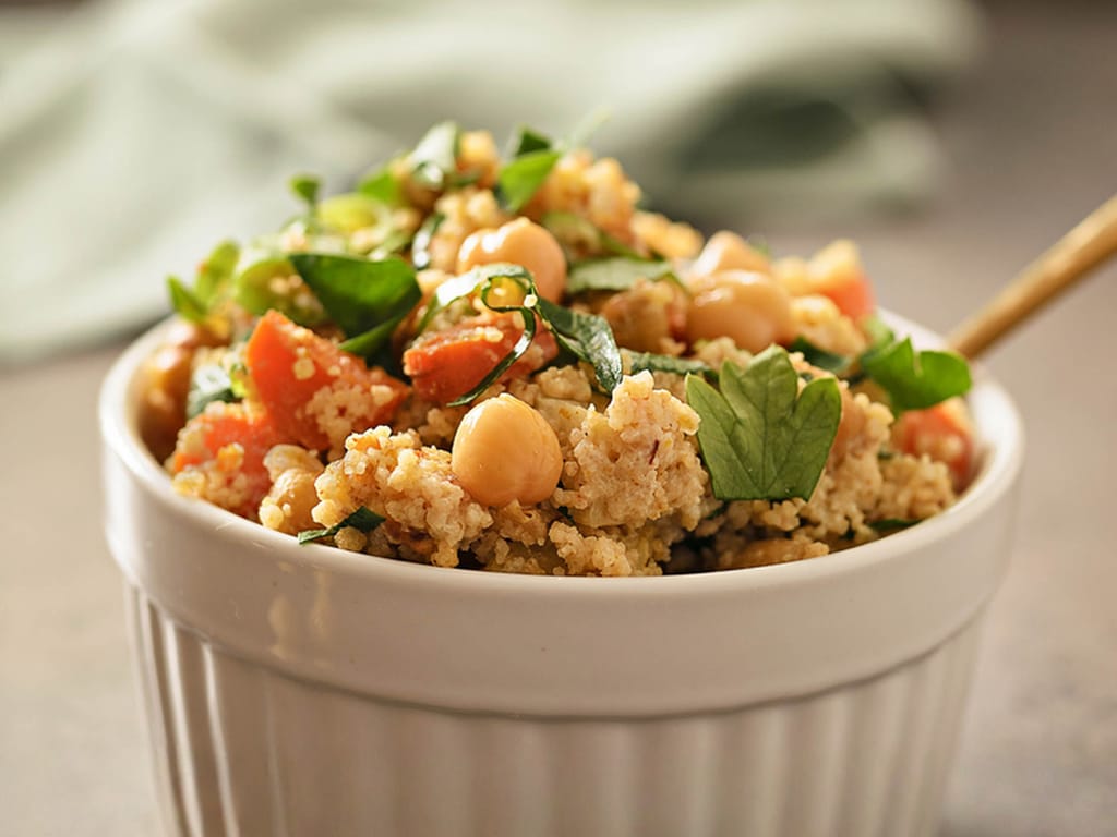Couscous with Chickpeas and Roasted Vegetables