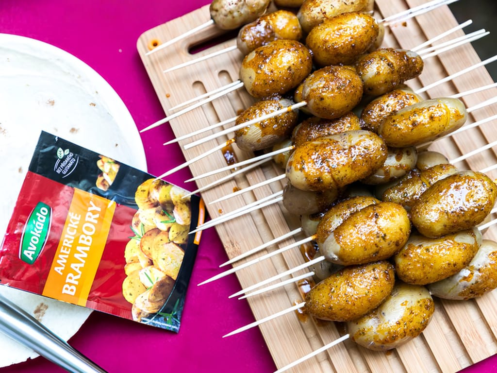 Smashed Potatoes on a Skewer