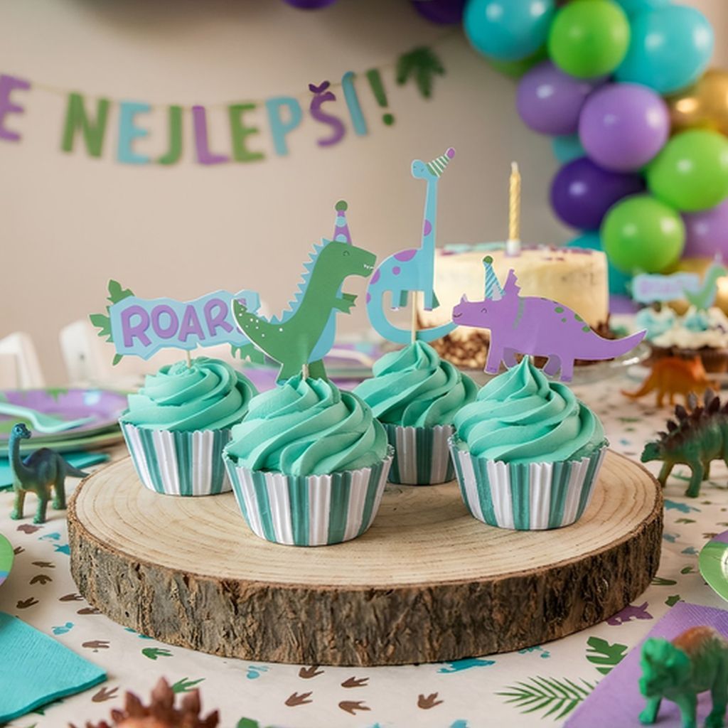 Dinosauří sada na cupcaky