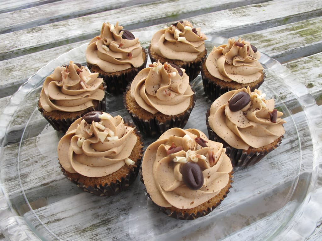 Coffee Cupcakes with Smooth Cream Frosting