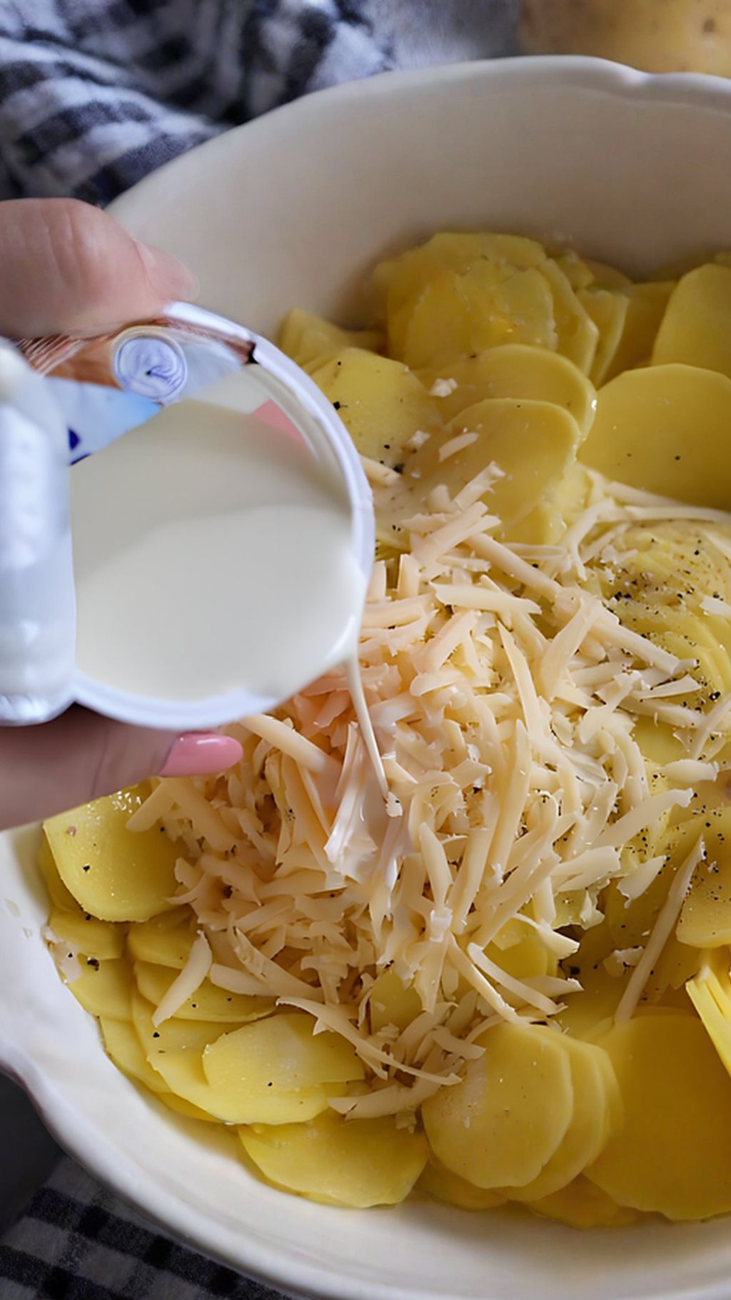 Pour in the cream