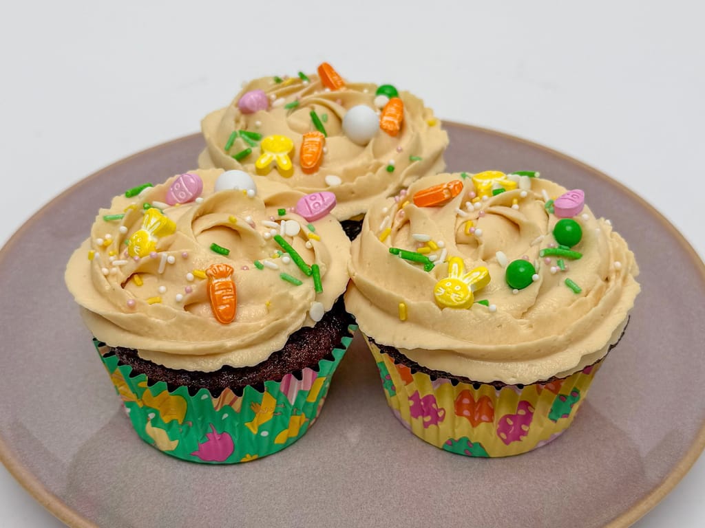 Chocolate Cupcakes with Salted Caramel Cream