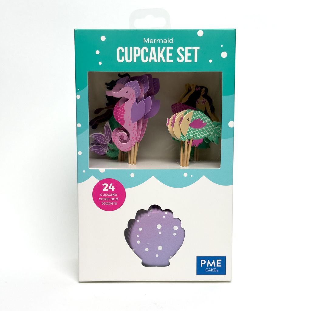 Mořské panny sada na cupcaky