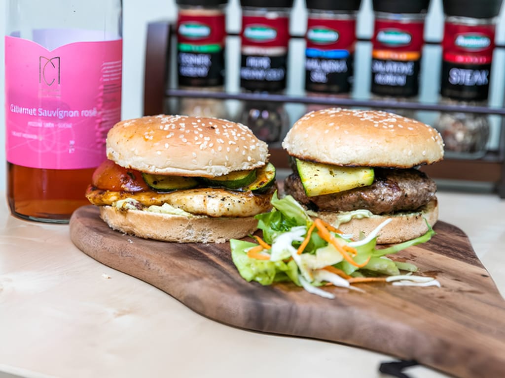 Burgery se sušenými rajčaty a halloumi