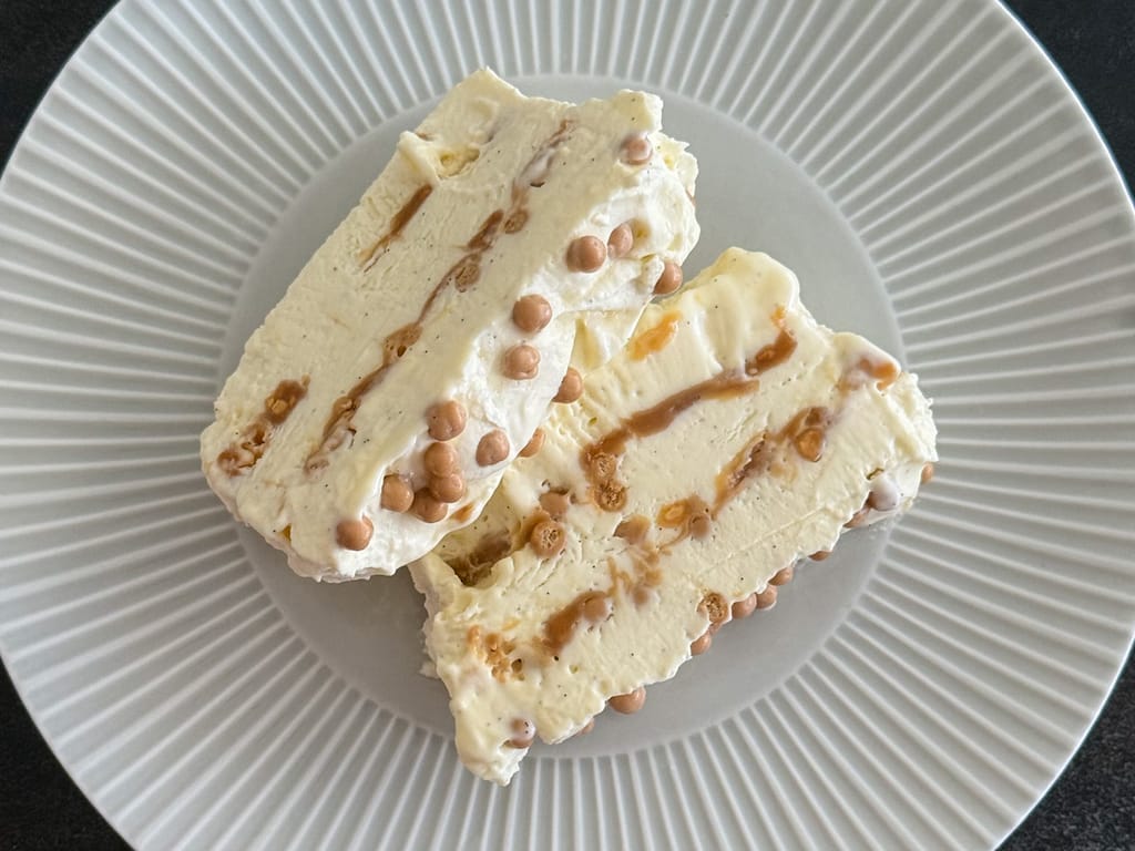 No-Churn Vanilla Ice Cream with Peanut Butter Swirl
