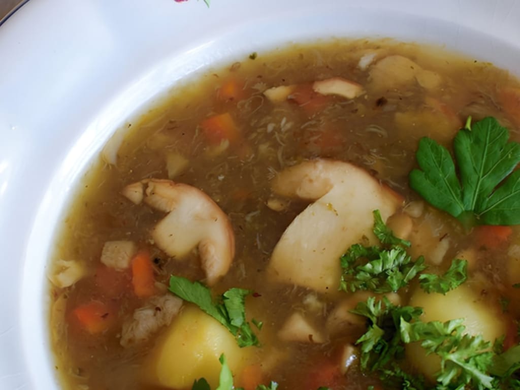 Czech Classic: Potato Soup with Mushrooms