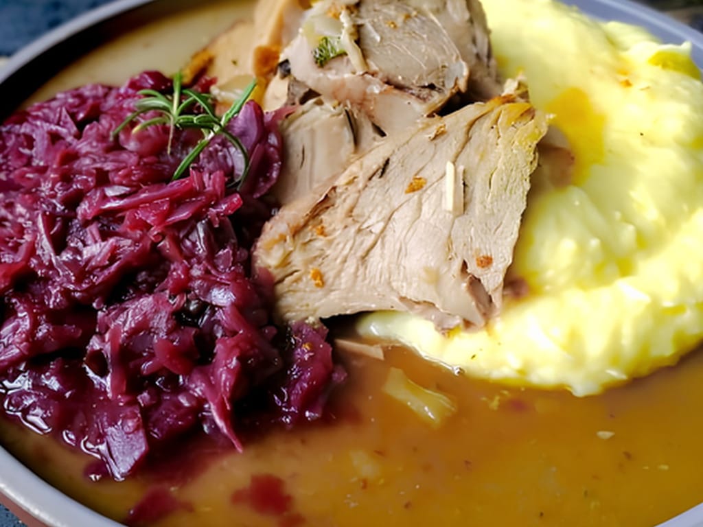 Slow-Roasted Pork with Red Cabbage