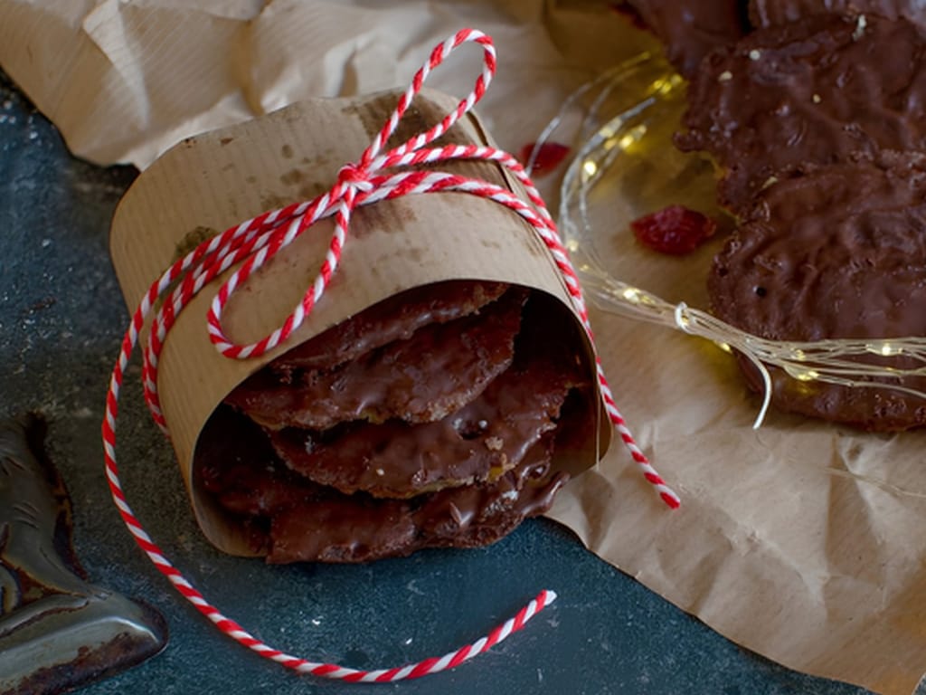 Chocolate-Glazed Marokánky (Nut & Candied Fruit Cookies)