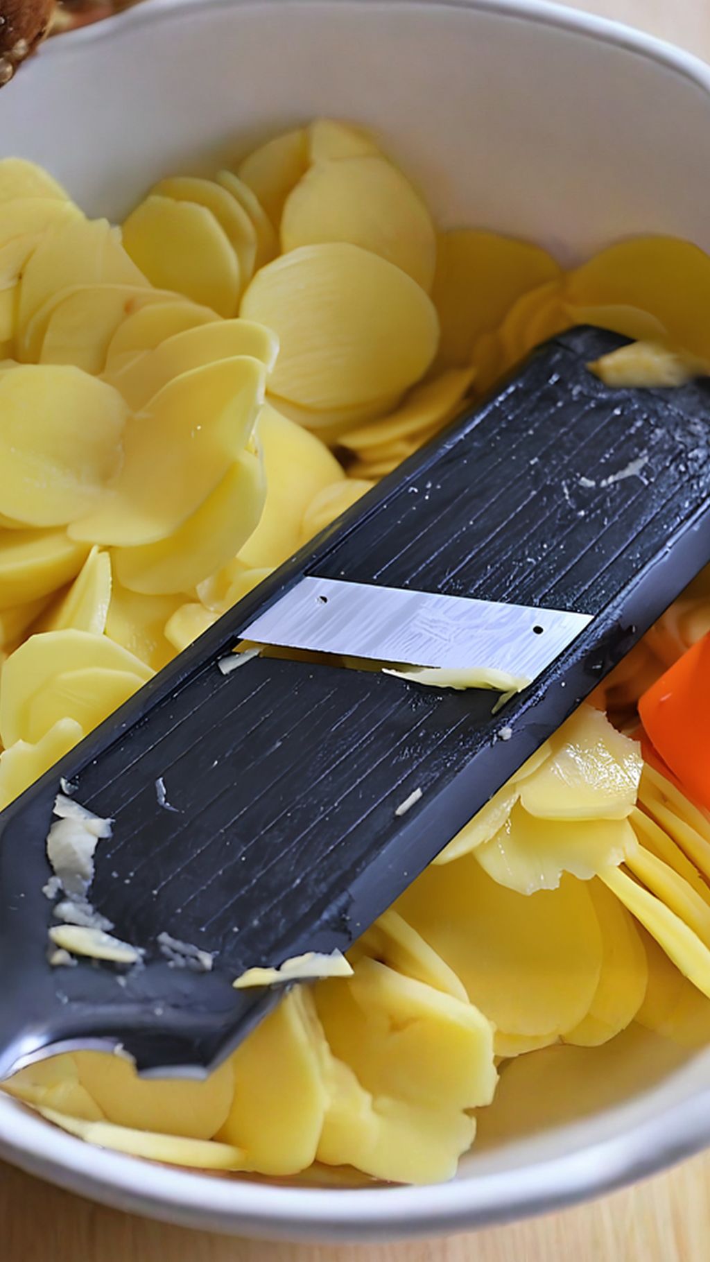 Slice the potatoes