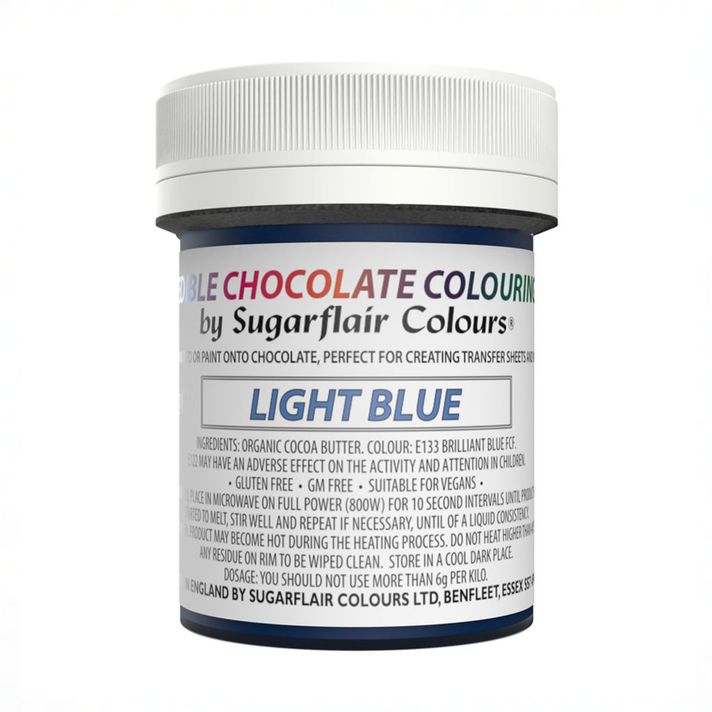 Sugarflair Oil-Based Chocolate Colour – Baby Blue (35 g)