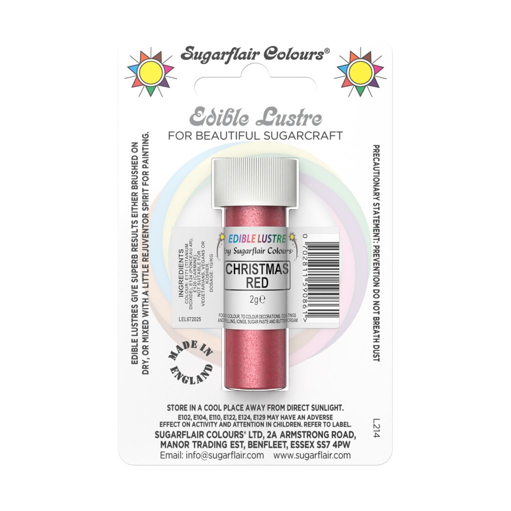 Edible Shimmer Powder – Christmas Red