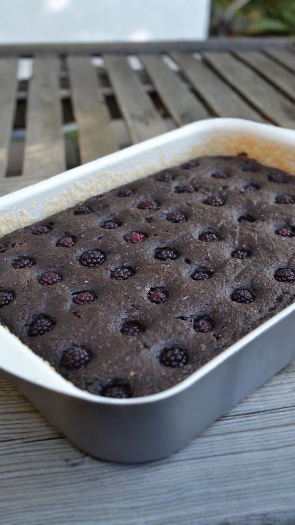 Add the blackberries and bake