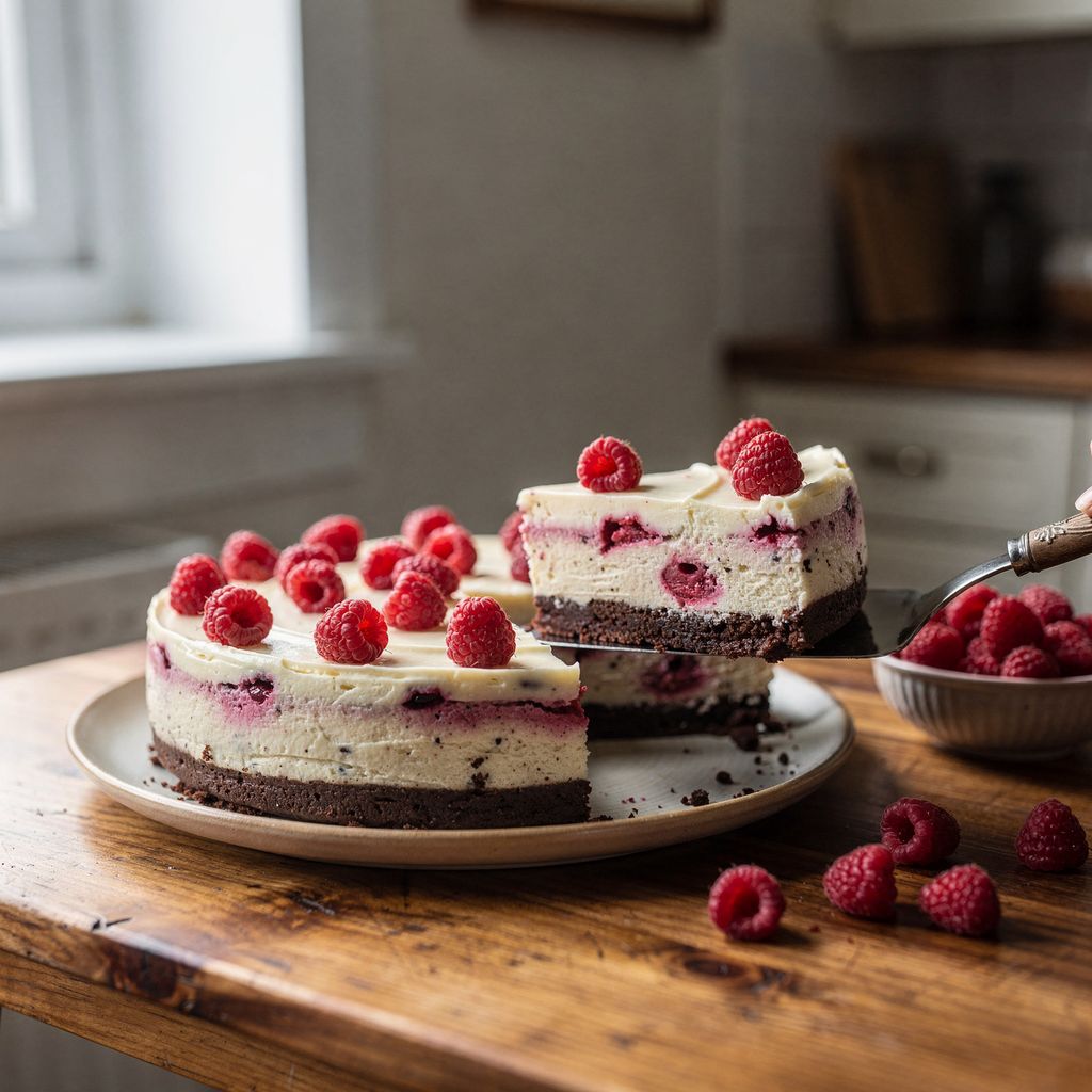 Malinový cheesecake s bílou čokoládou: nepečený i pečený