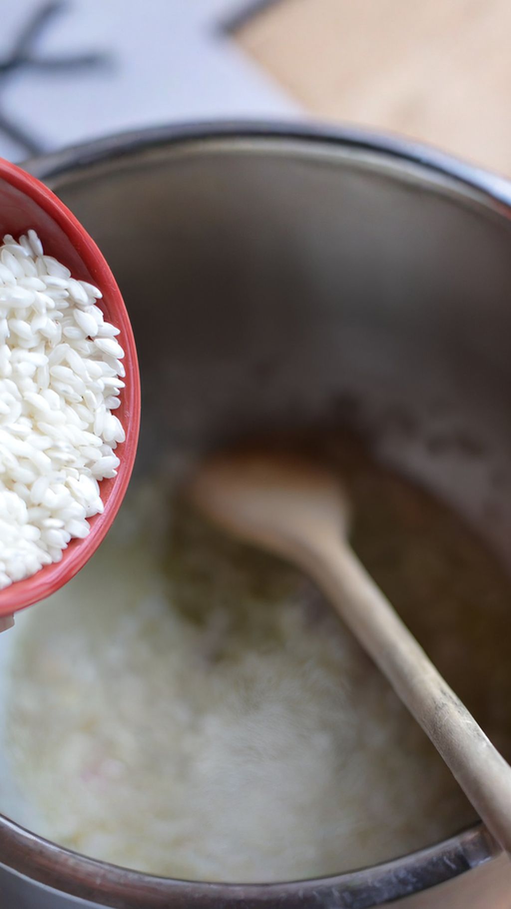 Sauté and add the rice