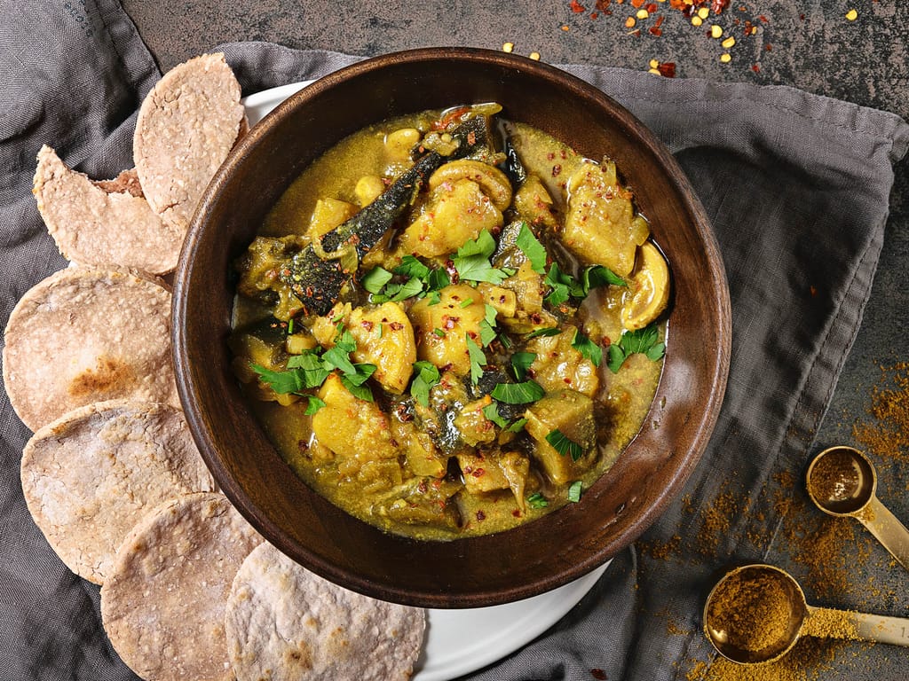 Zeleninové curry s kešu ořechy