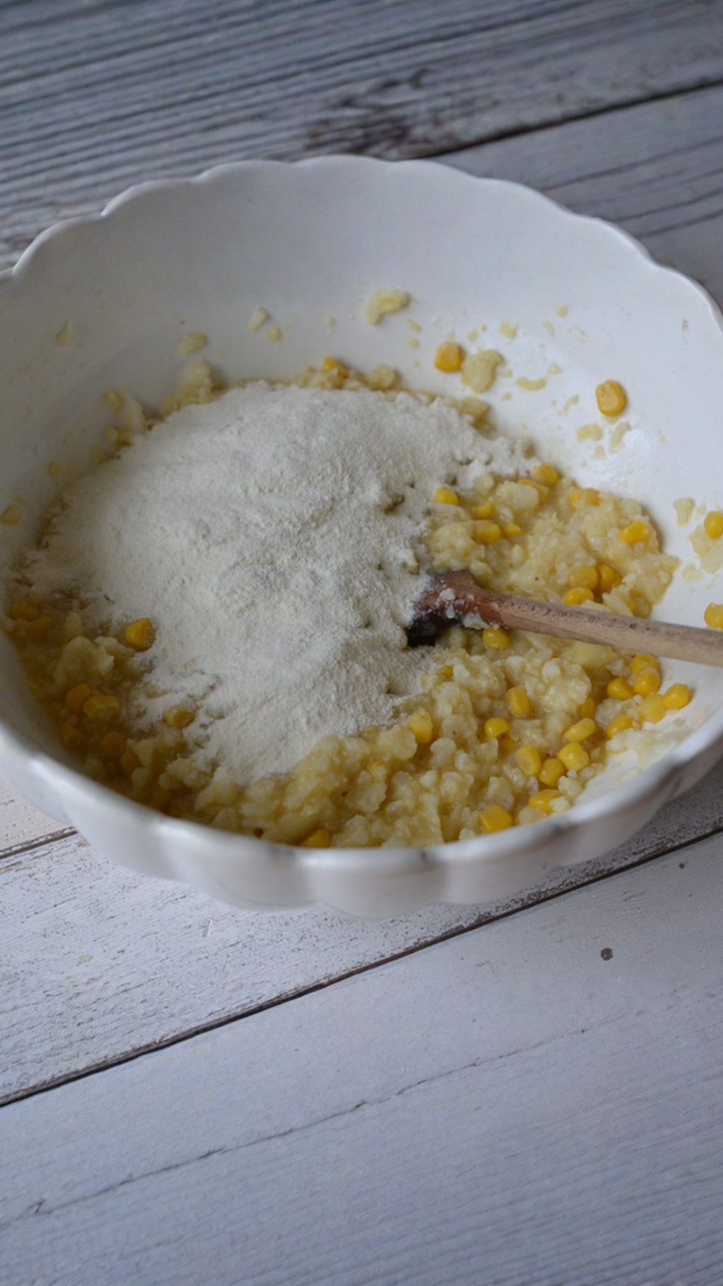 Add the flour