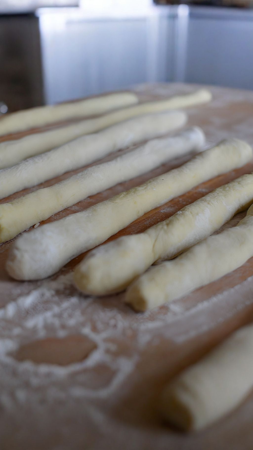 Roll out the dough and cut into pieces