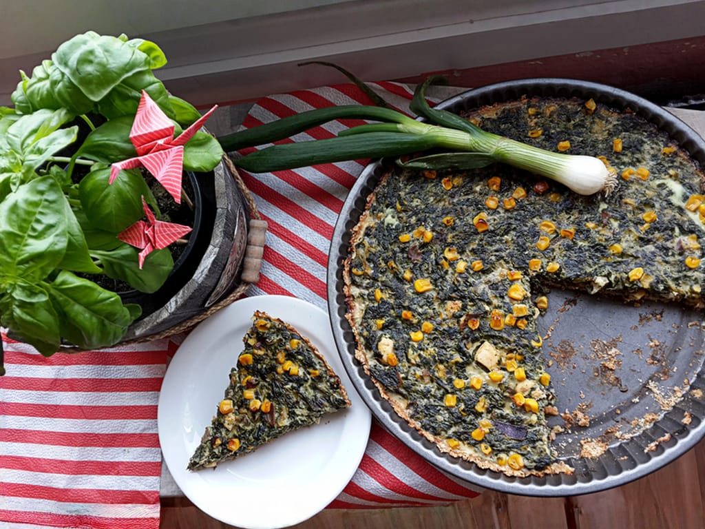 Spinach and Chicken Quiche