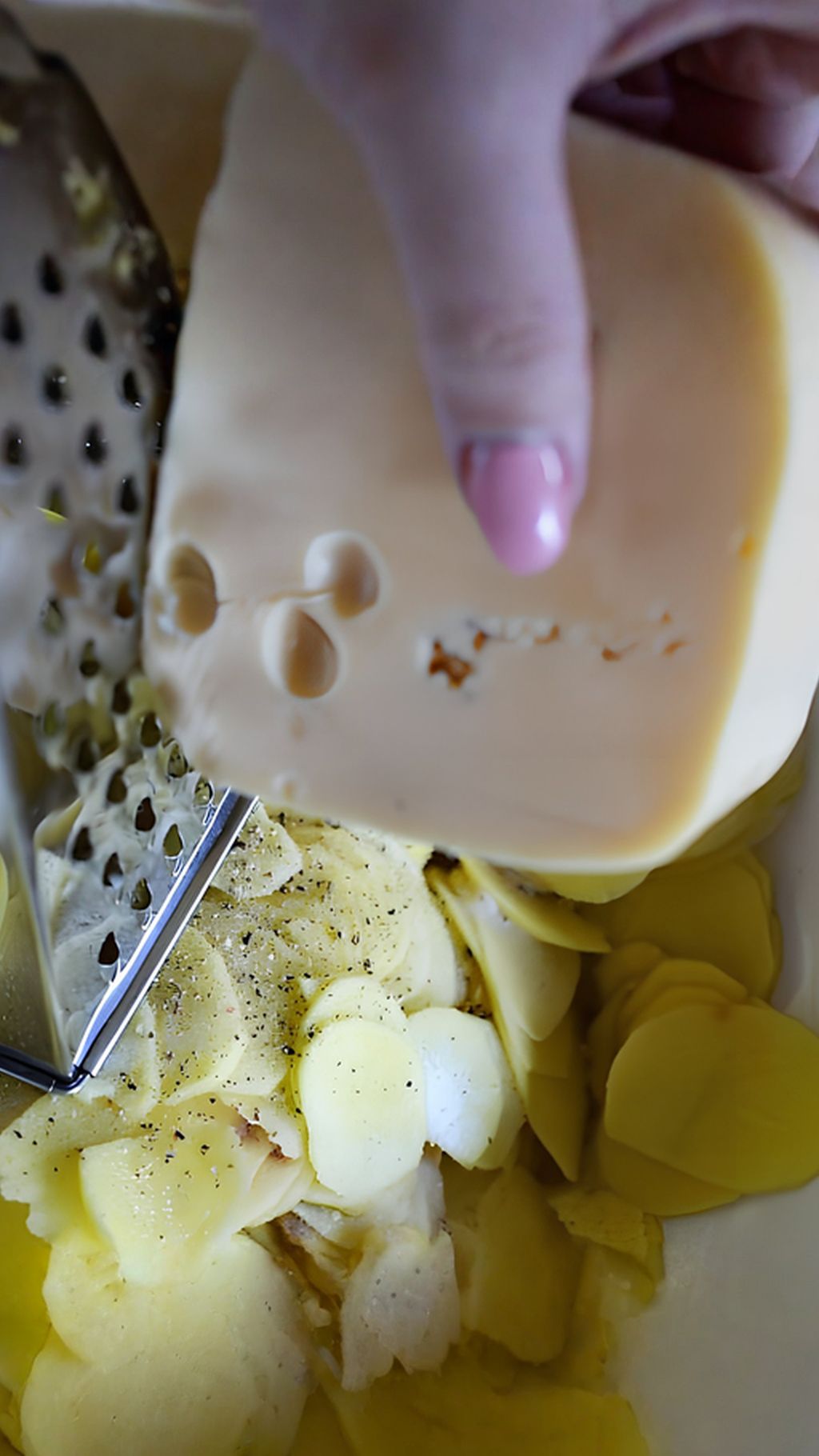 Grate the cheese