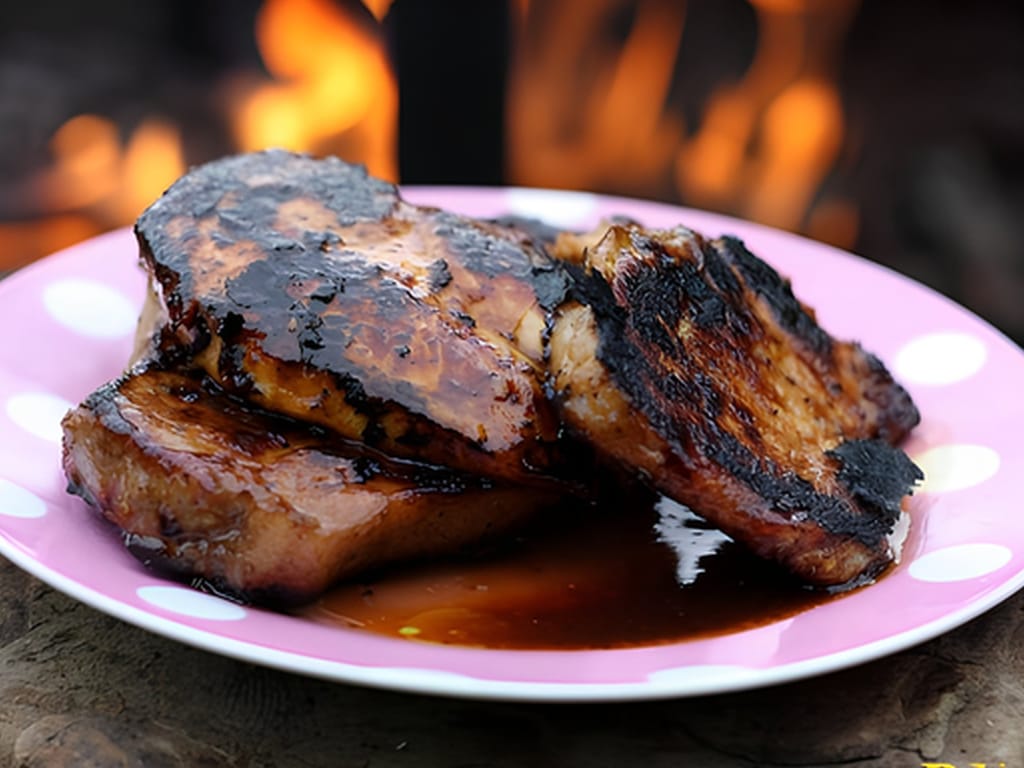 Grilled Orange Pork Neck with a Kick of Fiery Chilli