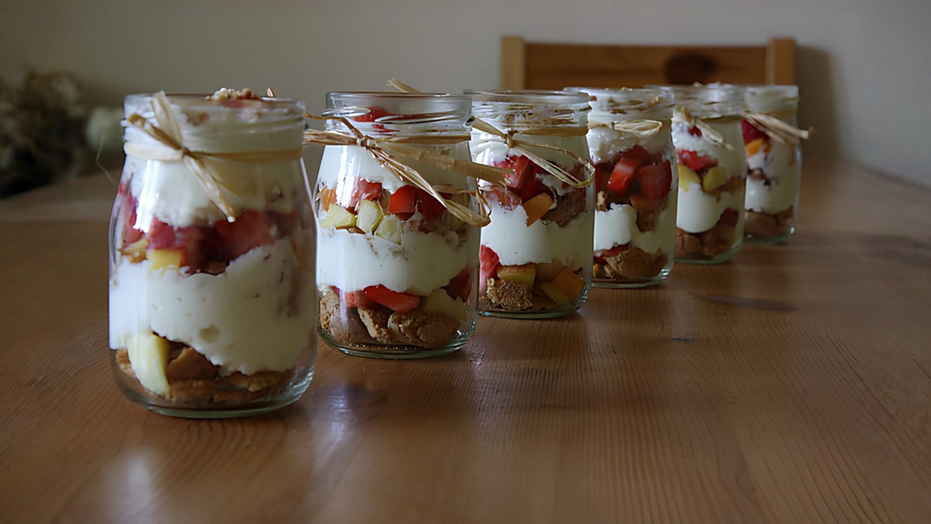 Nadýchaný dezert s mascarpone a ovocem