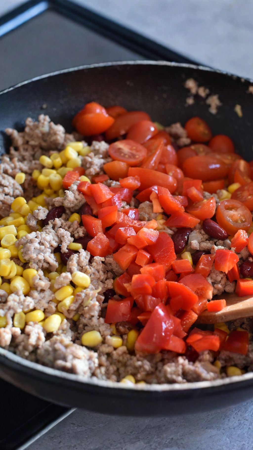 Add the vegetables and legumes