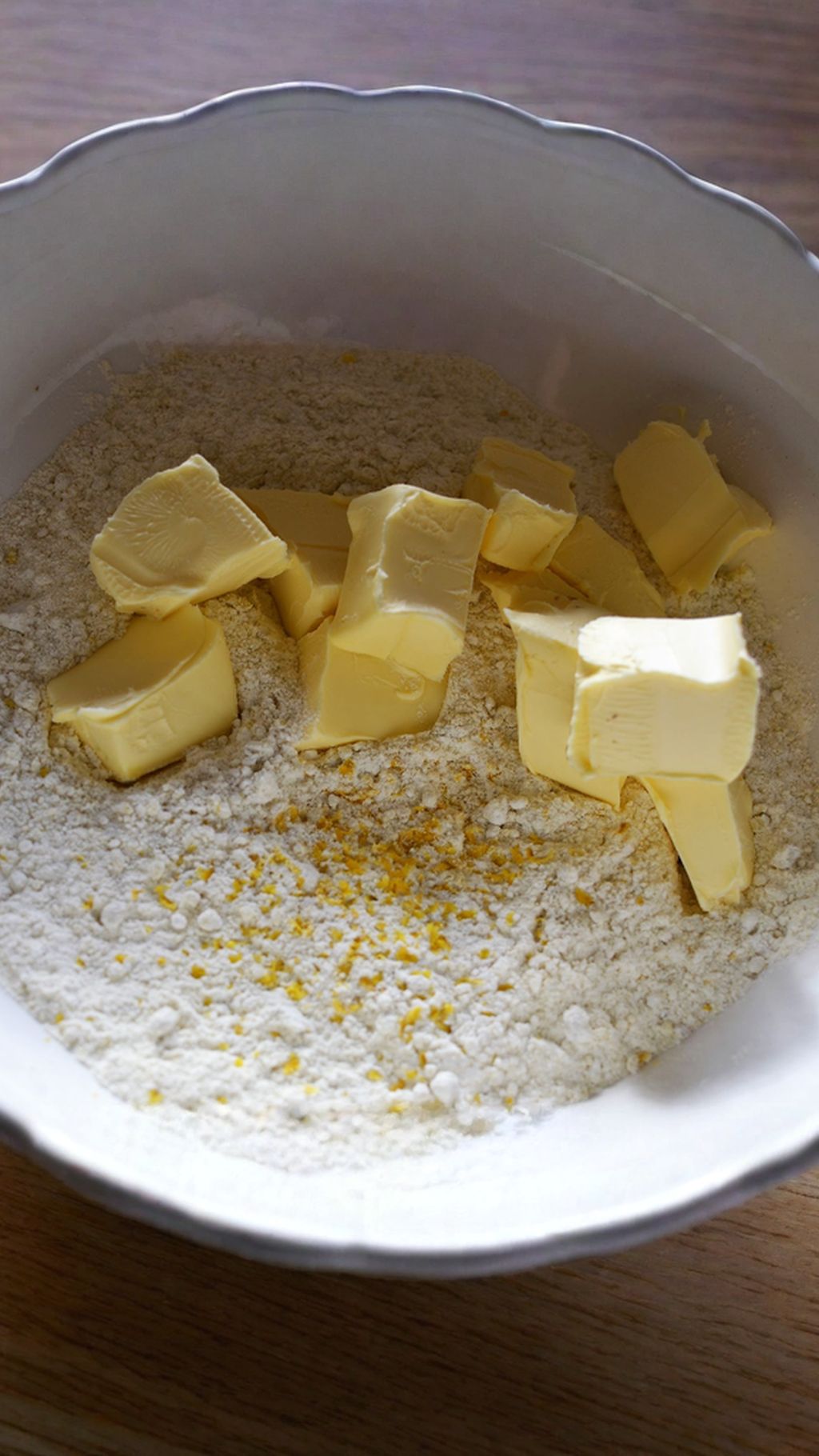 Cubed butter