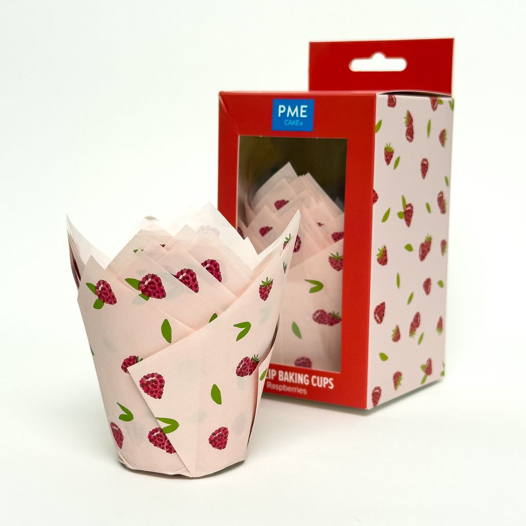 Tulip Muffin Cases – Raspberries (24 pcs)
