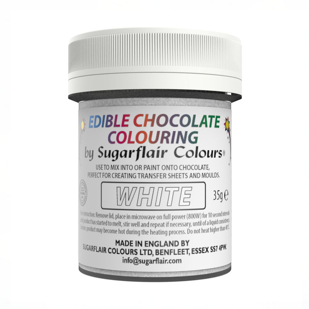 Sugarflair Oil-Based Chocolate Colour – White (35 g)