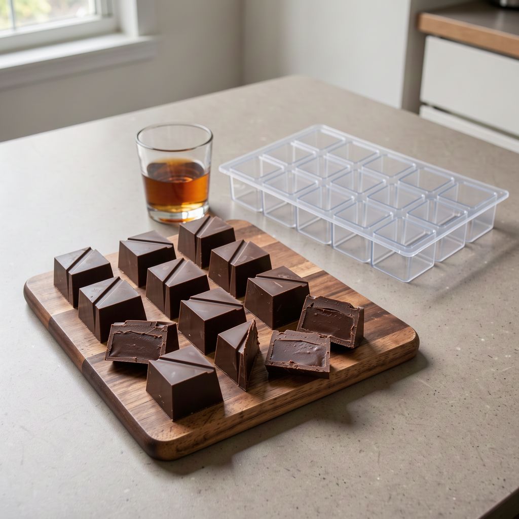 Rum Pralines: How Much Rum to Add to the Filling So It Holds Its Shape and the Chocolate Doesn't Crack