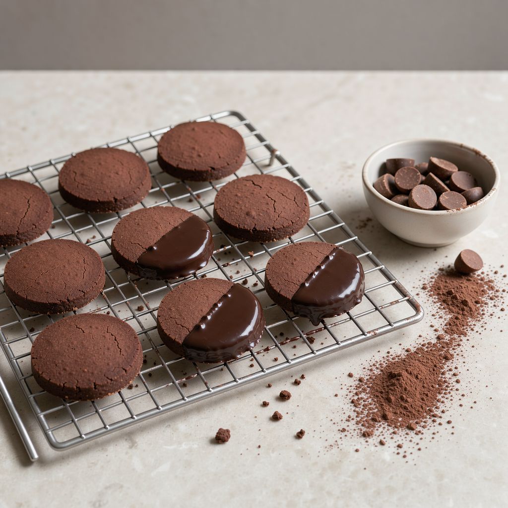 Chocolate Christmas Cookies: Cocoa or Melted Chocolate in the Dough So They Don't Turn Hard