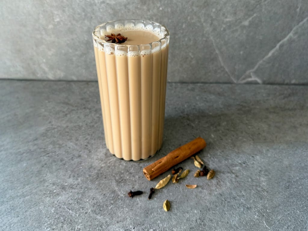 Authentic Masala Chai with Spices and Ginger