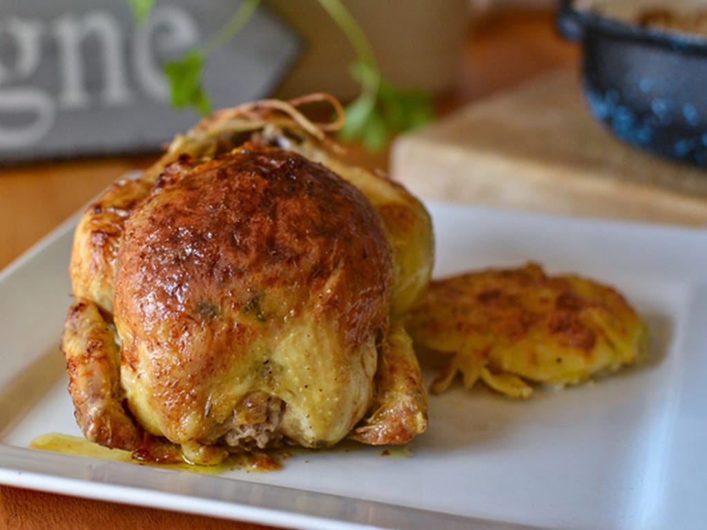 Spring Chicken with Mushroom Stuffing