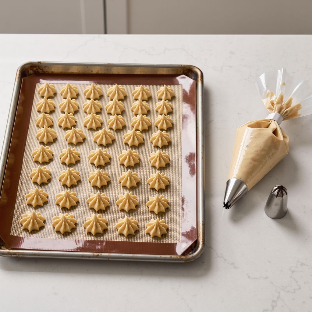 Spritz Cookies Without a Cookie Press: How to Pipe Them So They Hold Their Pattern
