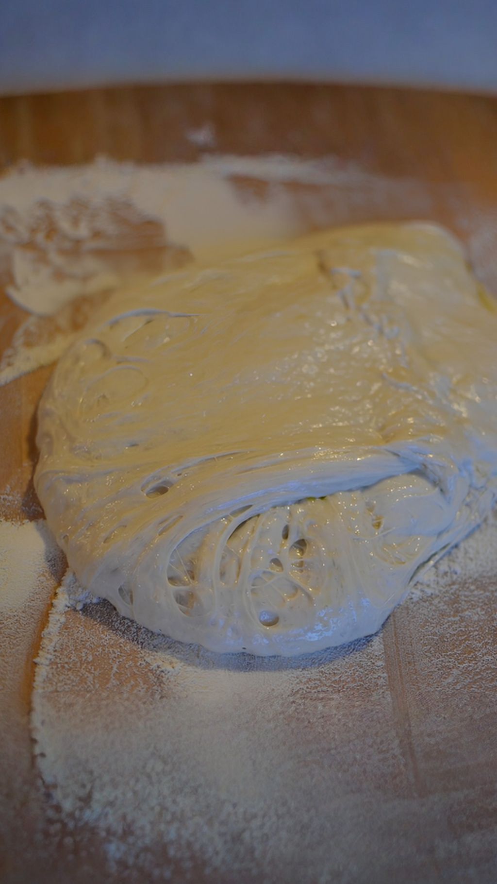 Folding the dough
