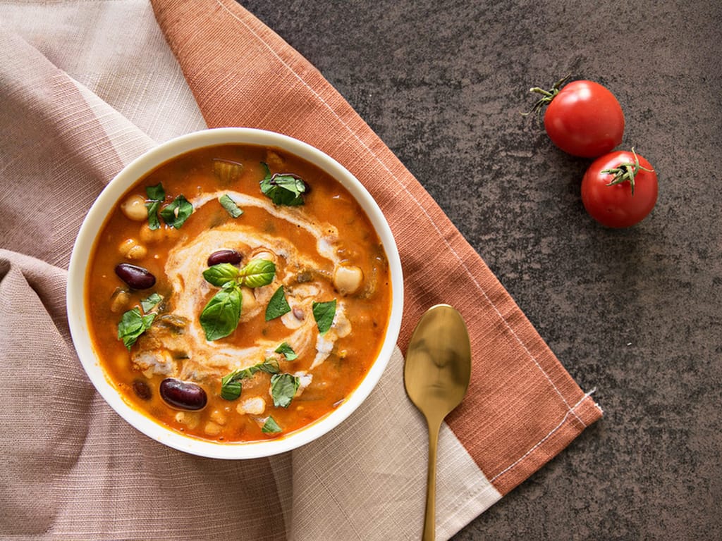 Italian Tomato Soup with Legumes