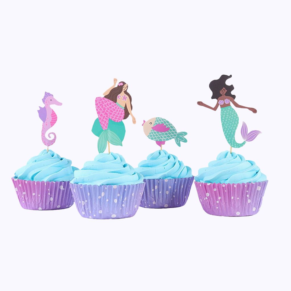 Mořské panny sada na cupcaky